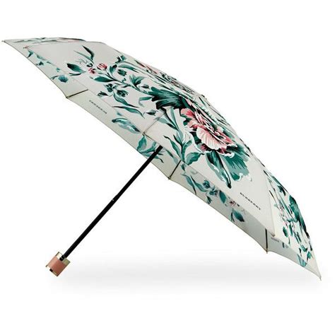 burberry peony rose umbrella|Burberry Trafalgar Peony Rose Print Folding Umbrella, Emerald.